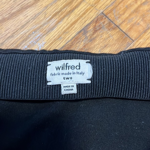 Wilfred Black Heathered Campagne Contrast Zippered Pencil Skirt - Picture 3 of 7